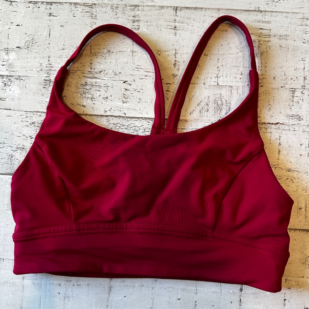 Lululemon Energy Longline Bra in red